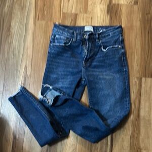 Classic Blue Distressed Women's Jeans